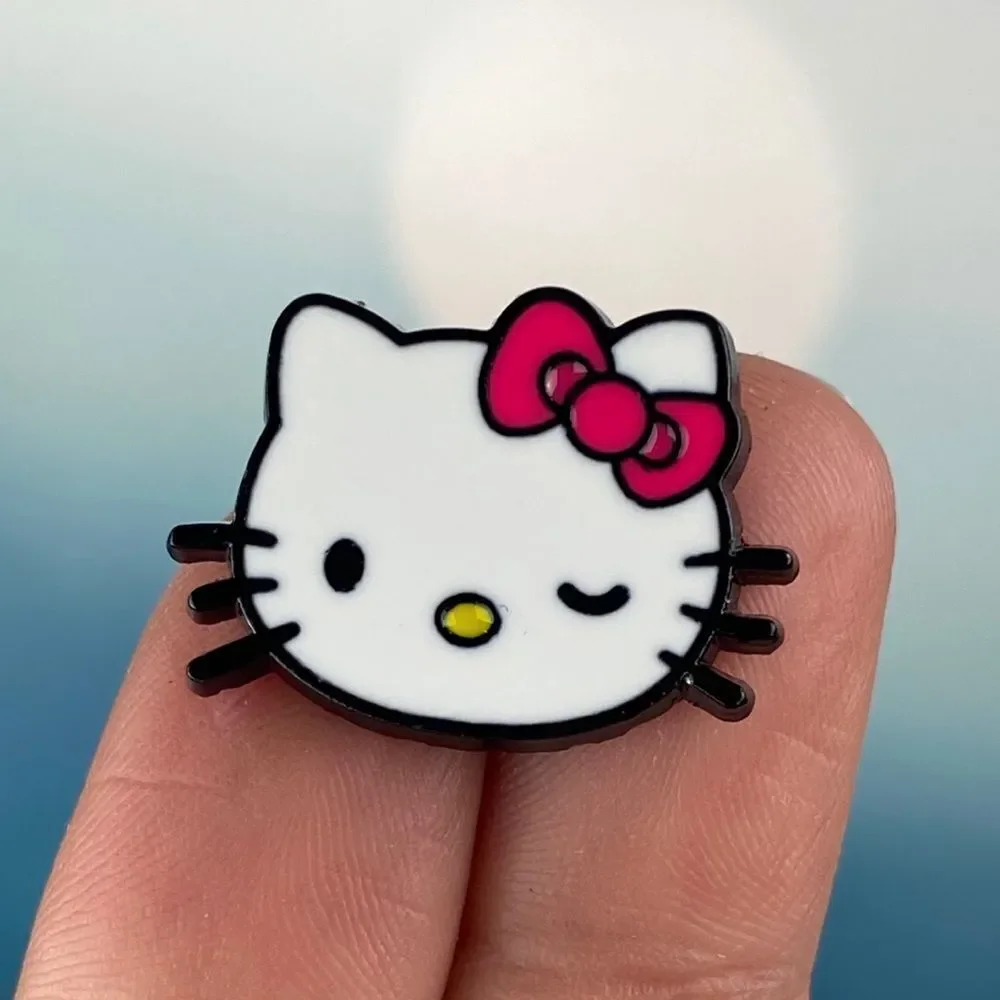 Hello Kitty Wink Face Enamel Pin/ Brooch Lapel